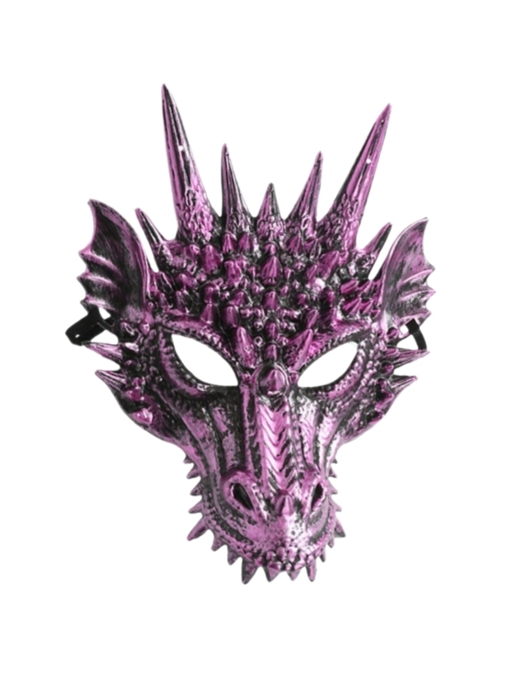 🆕 Unisex Adult Teen Metallic Purple Dragon Halloween Costume Mascarade Mask